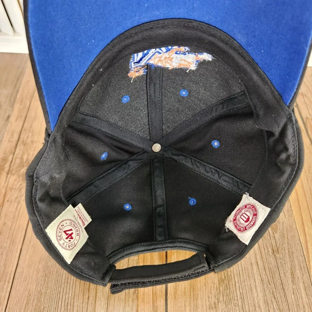 47 Memphis Tigers Strapback Baseball Cap Black Blue College Team Embroidered Hat